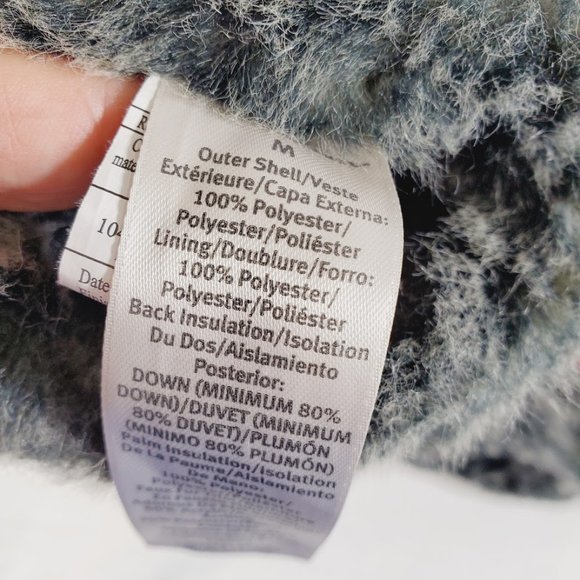 Eddie Bauer Lodge Down Mittens Medium Red and Black Plaid w Faux Fur Trim - Picture 3 of 3